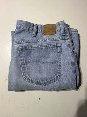 Men's Lee Relaxed Fit Light Wash Denim Jeans 38x32